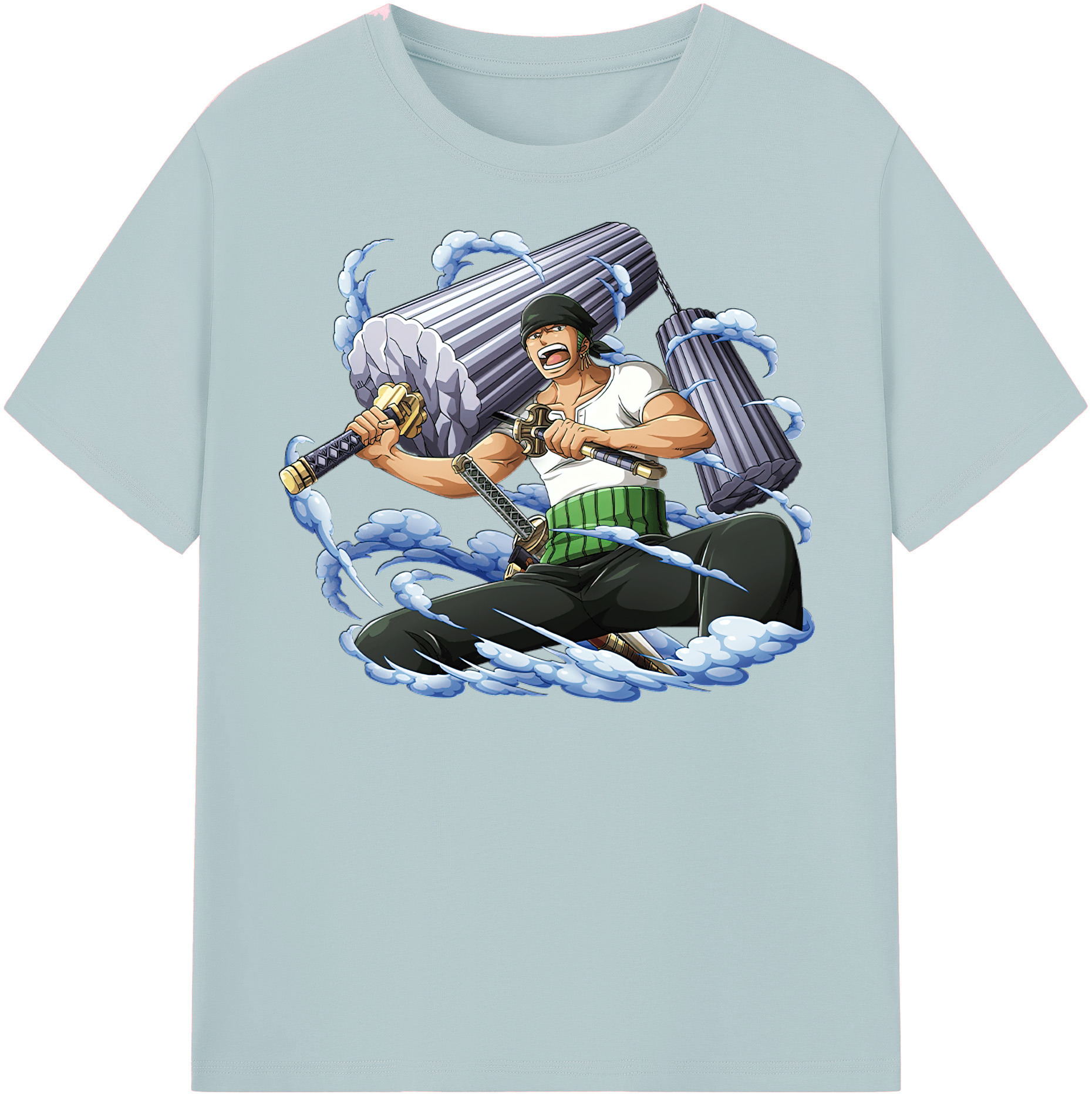 ワンピース ロロノア・ゾロ ONE PIECE Roronoa Zoro 綿100％半袖Tシャツ（フロントプリント）